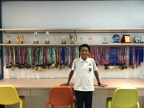 Matthew's medal collection amassed to date since he started competing in Year 3 for GIS and as a State swimmer